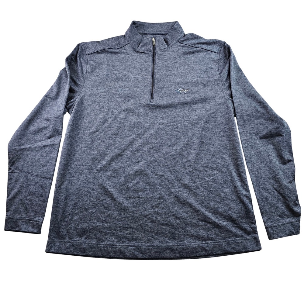 Greg Norman 1/4 Zip Pullover Mens Medium Heather Gray Performance Long Sleeve